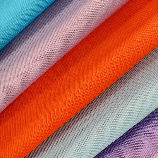 Tops casuais de malha de malha única, tamanho pequeno, circular, tricotado à máquina